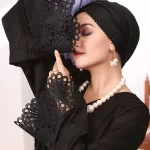 luxury front open abaya