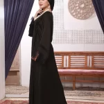 luxury front open abaya