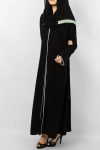 Elegant Black Abaya with Pipin Work 0116-R Huh