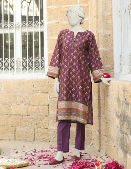MAGENTA LAWN STITCHED 2PC | JLAWN-S-JST-24-1642