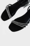 BLACK & SILVER STRAPPY SANDALS | BEECHTREE