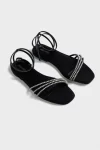 BLACK & SILVER STRAPPY SANDALS | BEECHTREE