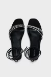 BLACK & SILVER STRAPPY SANDALS | BEECHTREE