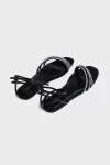 BLACK & SILVER STRAPPY SANDALS | BEECHTREE
