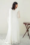 PLAIN CHIFFON FROCK BQU-PR-578-00 | BAROQUE
