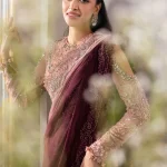 Embroidered Chiffon Saree BD-3001 | MARIA B