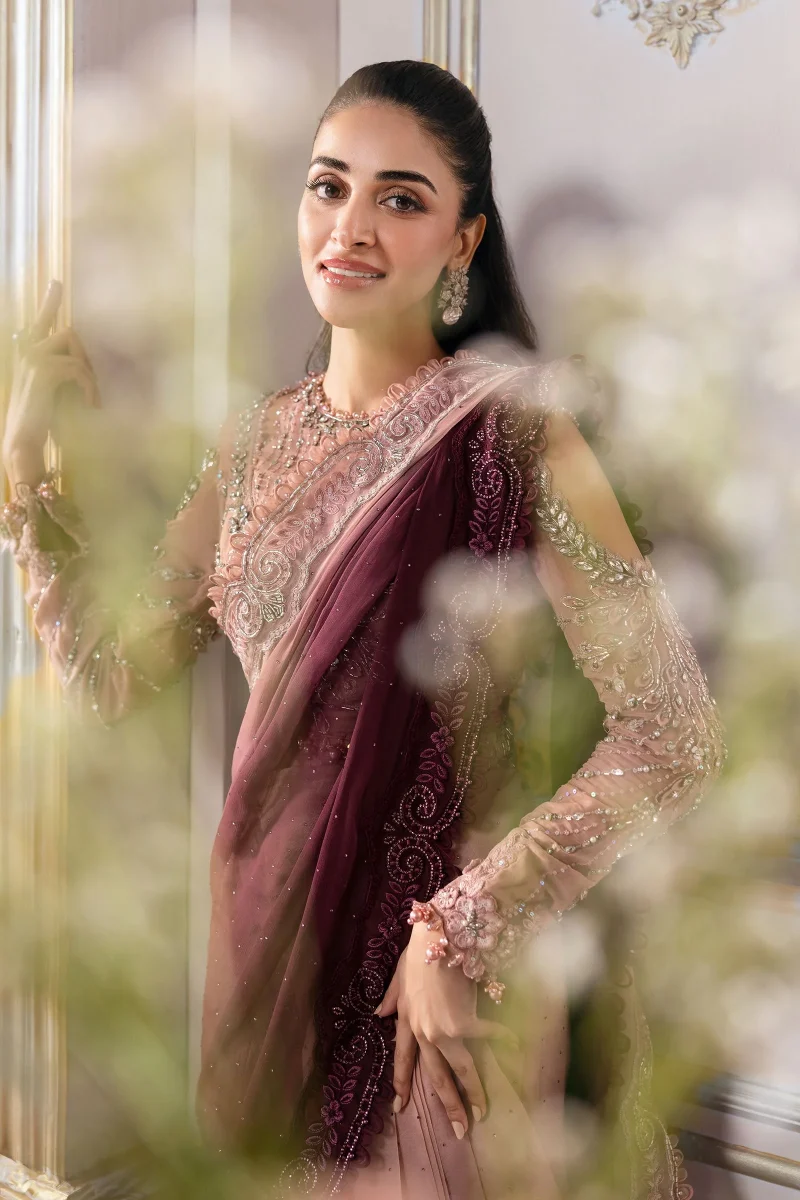 Embroidered Chiffon Saree BD-3001 | MARIA B