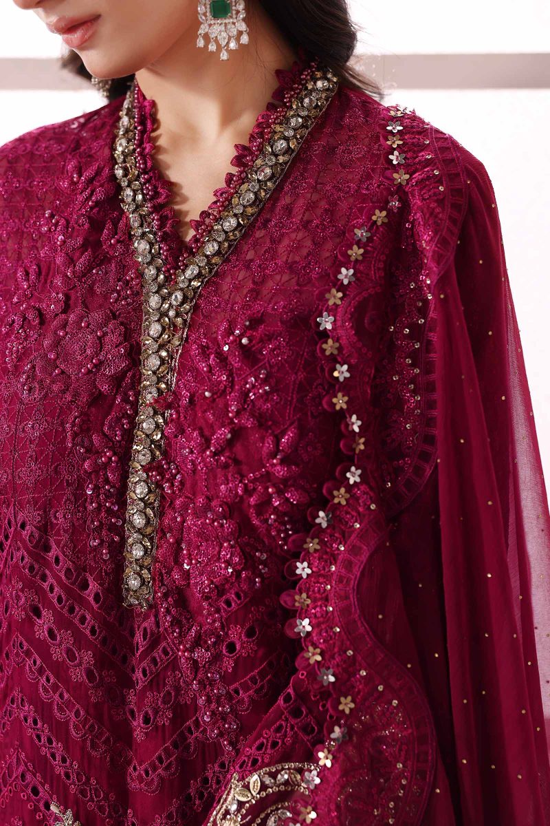 3 Piece Embroidered Chiffon Suit | BD-3003 | MARIA B
