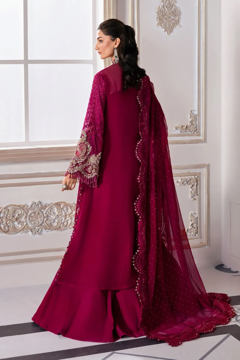 3 Piece Embroidered Chiffon Suit | BD-3003 | MARIA B
