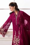 3 Piece Embroidered Chiffon Suit | BD-3003 | MARIA B