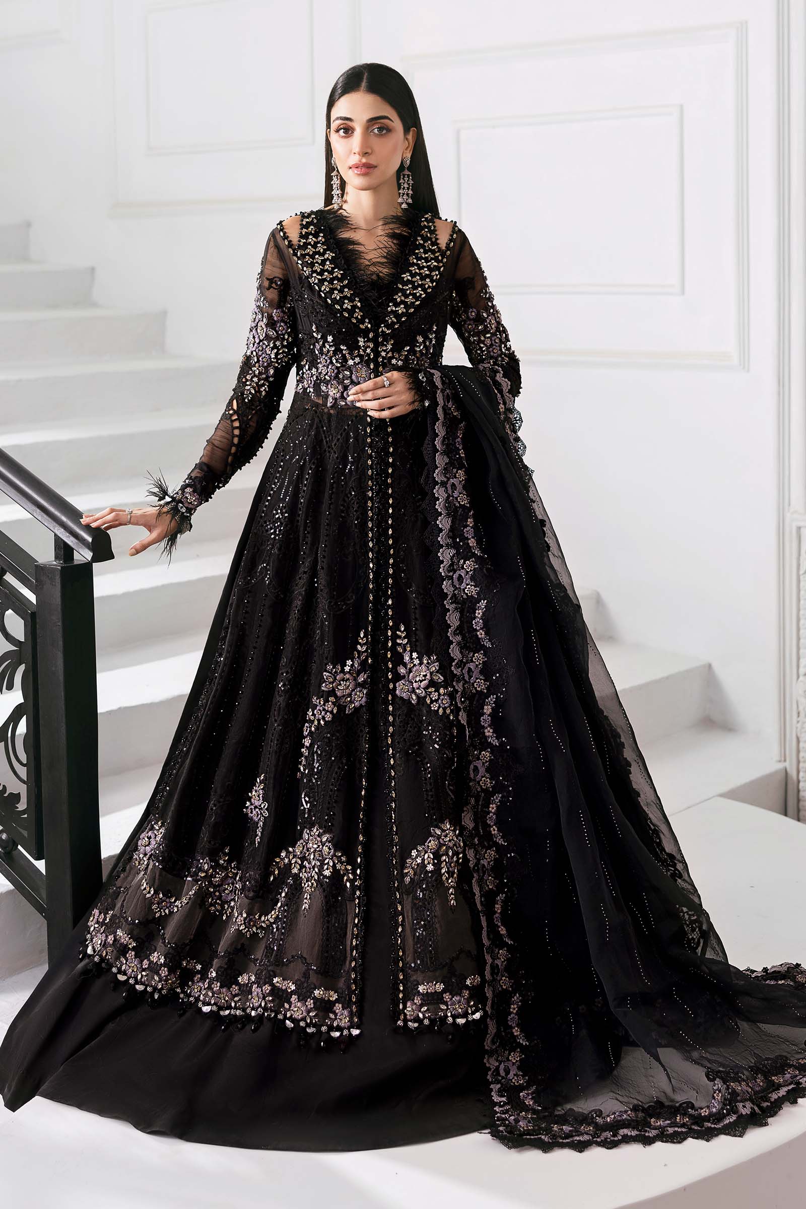 Embroidered Organza Suit | BD-3004 | MARIA B