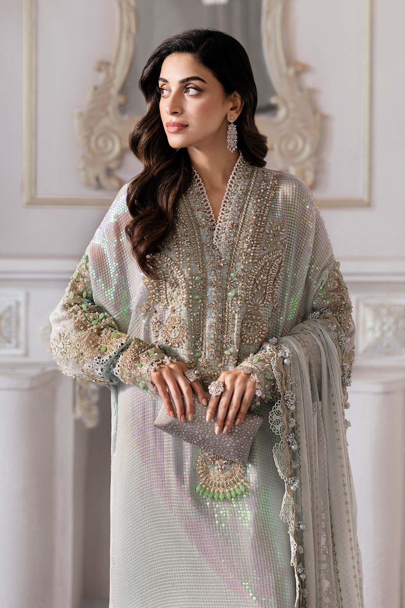 Embroidered Chiffon Suit | BD-3005 | MARIA B