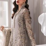 Embroidered Organza Suit | BD-3006 | MARIA B