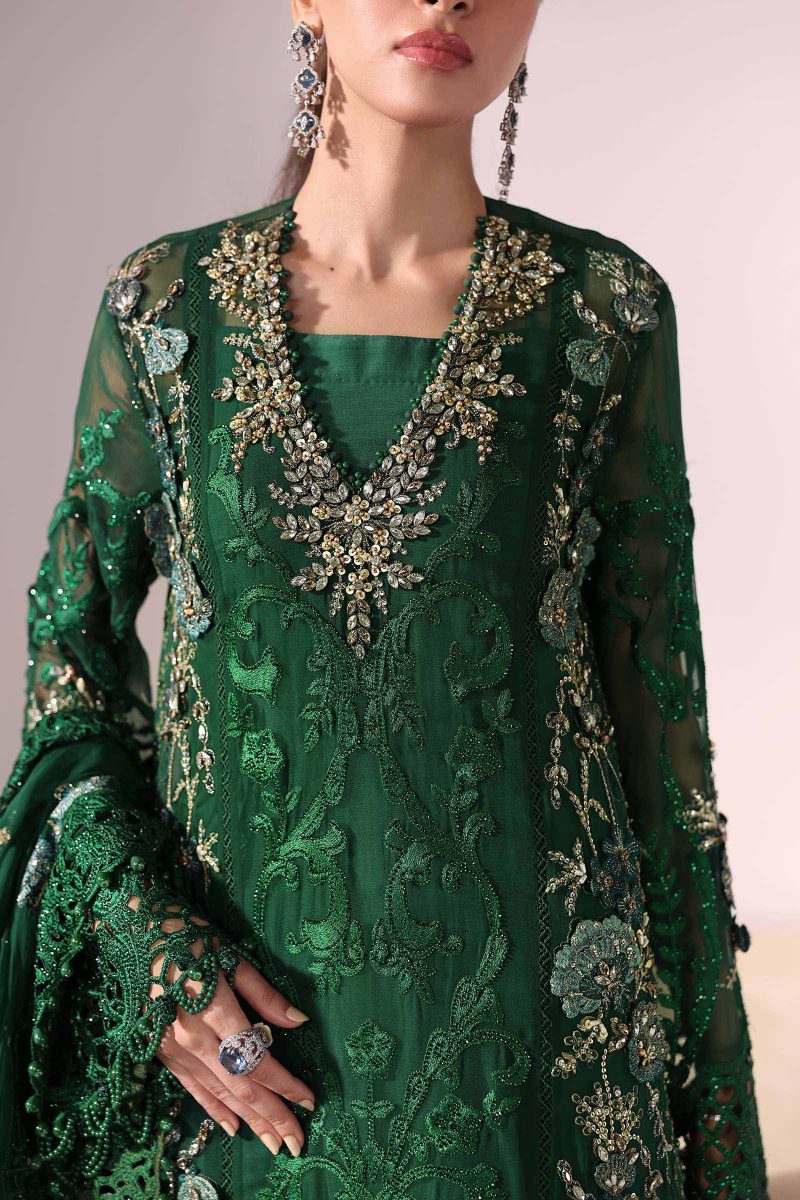 Embroidered Chiffon Suit | BD-3008 | MARIA B