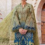 Embroidered Paper Cotton Suit | D-2501-A | MARIA B