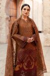 Embroidered Paper Cotton Suit | D-2501-B | MARIA B