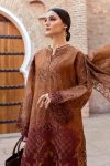 Embroidered Paper Cotton Suit | D-2501-B | MARIA B