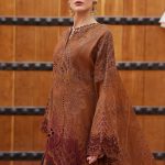 Embroidered Paper Cotton Suit | D-2501-B | MARIA B