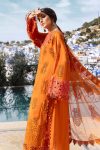 Embroidered Paper Cotton Suit | D-2505-B | MARIA B