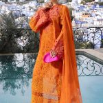 Embroidered Paper Cotton Suit | D-2505-B | MARIA B