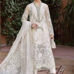 Embroidered Organza Suit | D-2506-A | MARIA B