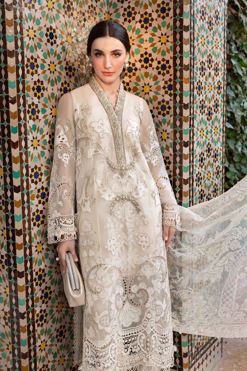 Embroidered Organza Suit | D-2506-A | MARIA B
