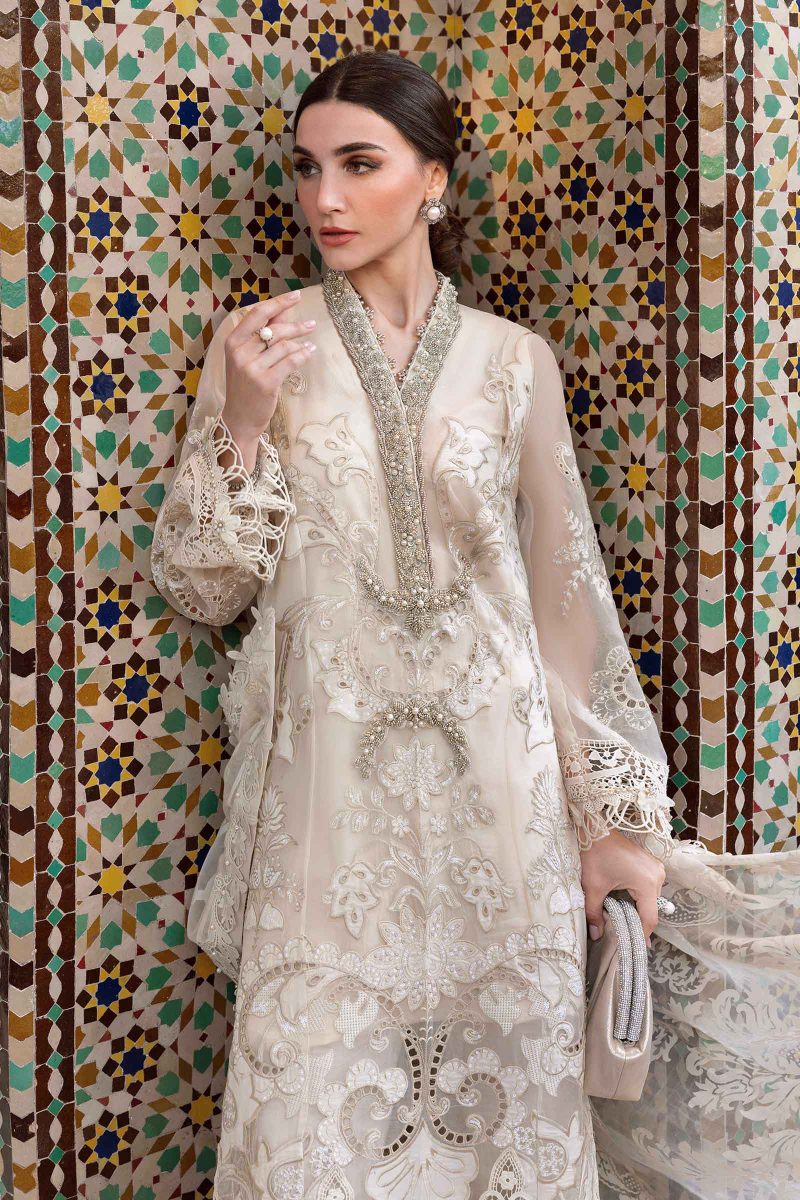 Embroidered Organza Suit | D-2506-A | MARIA B