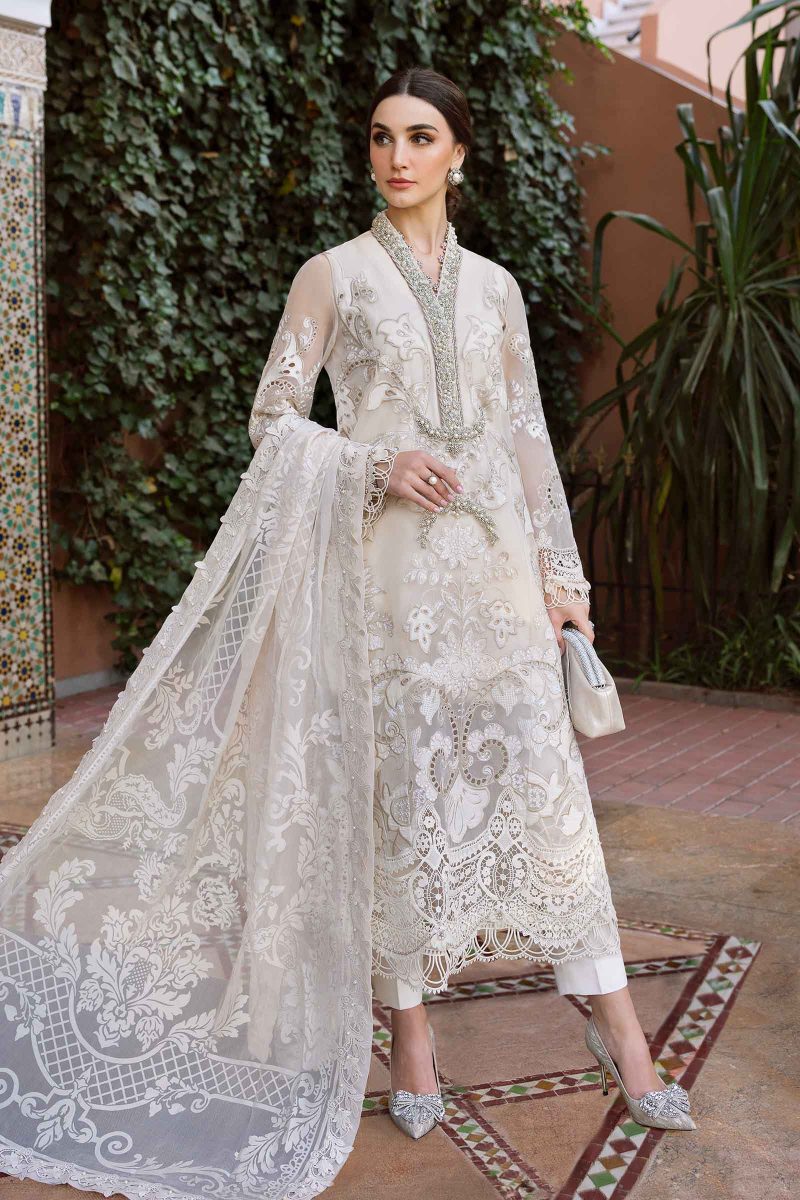 Embroidered Organza Suit | D-2506-A | MARIA B