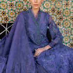 Embroidered Organza Suit | D-2506-B | MARIA B