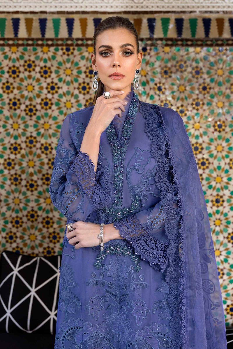 Embroidered Organza Suit | D-2506-B | MARIA B