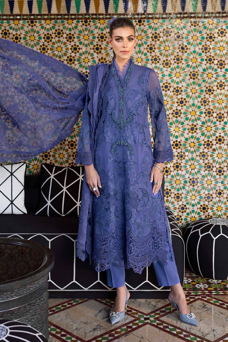 Embroidered Organza Suit | D-2506-B | MARIA B