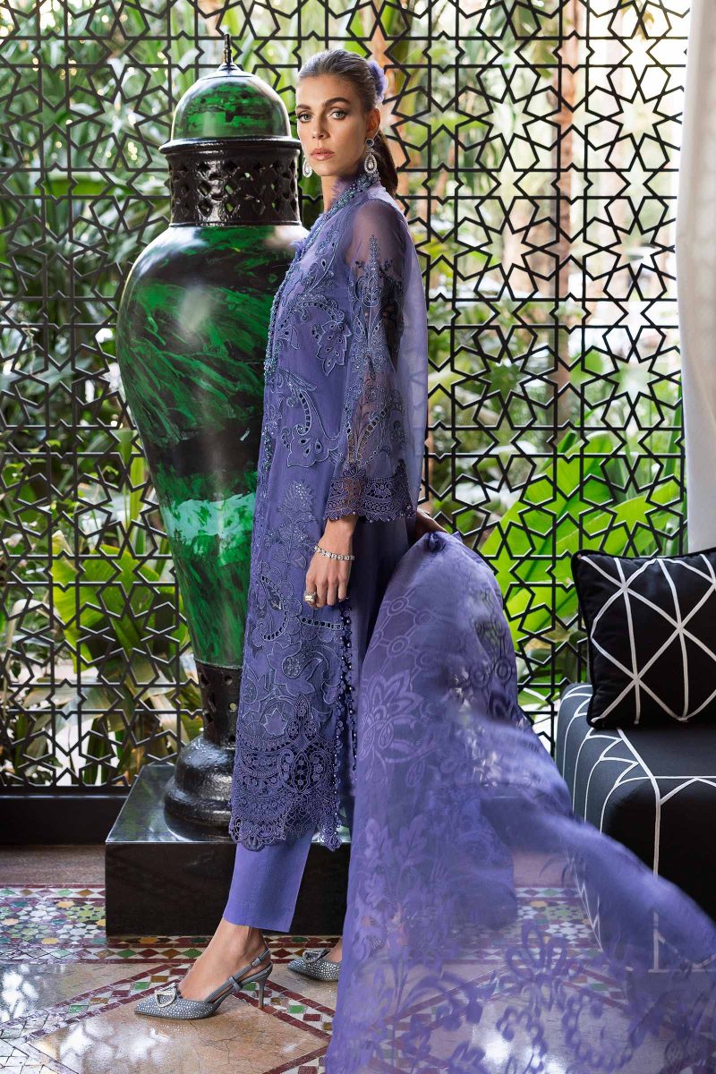 Embroidered Organza Suit | D-2506-B | MARIA B