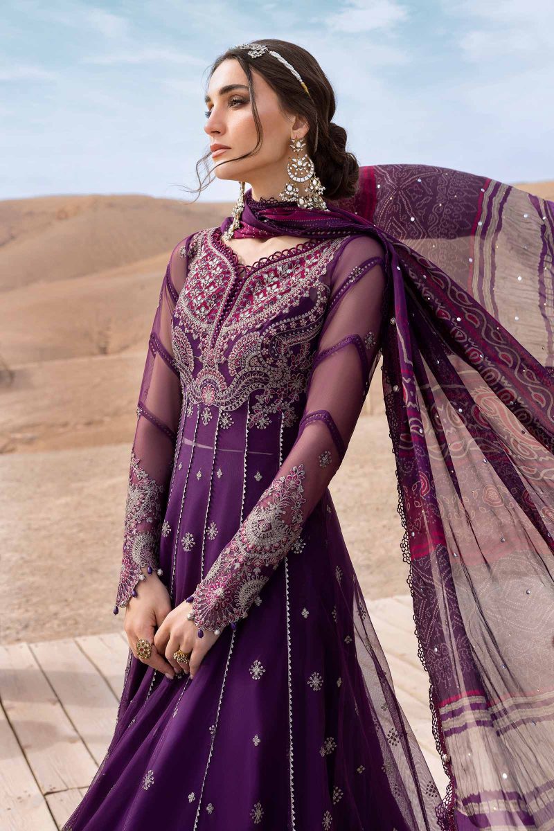 Embroidered Net Suit | D-2507-B | MARIA B
