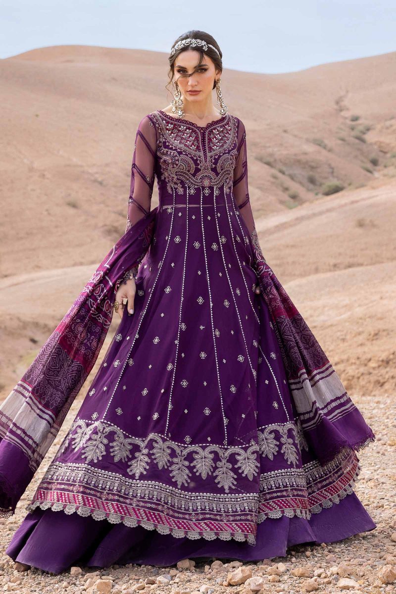 Embroidered Net Suit | D-2507-B | MARIA B