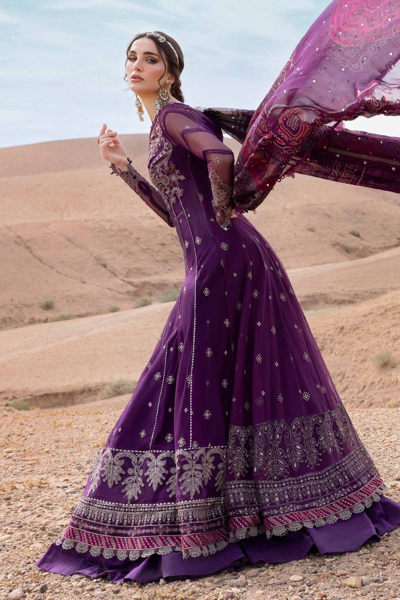 Embroidered Net Suit | D-2507-B | MARIA B