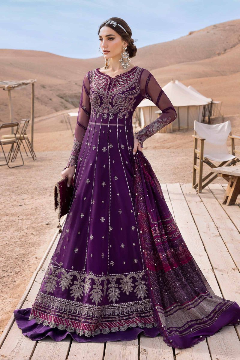 Embroidered Net Suit | D-2507-B | MARIA B