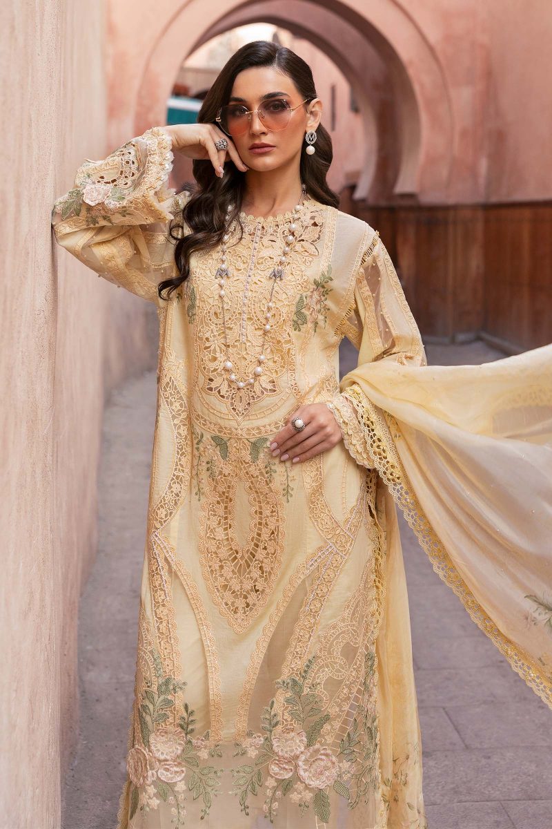 Embroidered Organza Suit | D-2509-A | MARIA B
