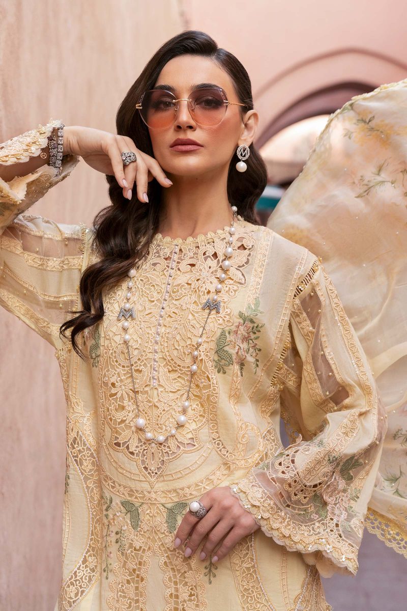 Embroidered Organza Suit | D-2509-A | MARIA B
