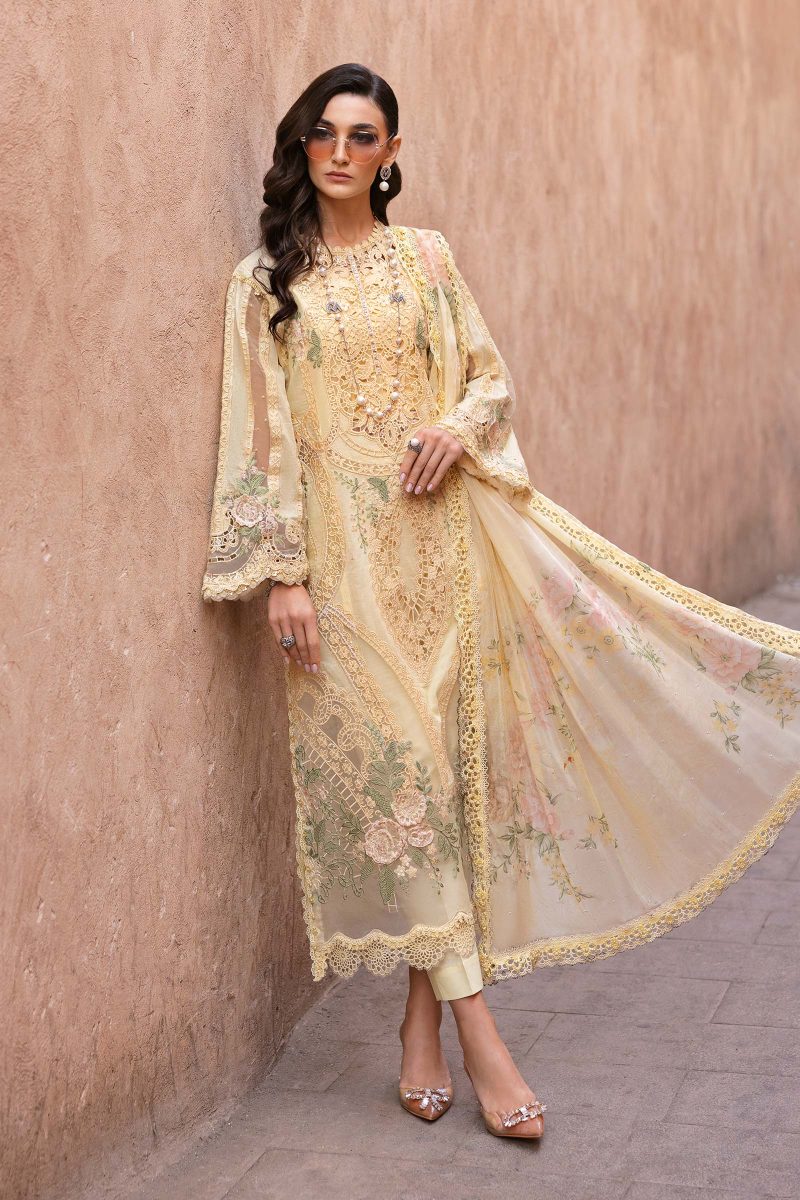 Embroidered Organza Suit | D-2509-A | MARIA B
