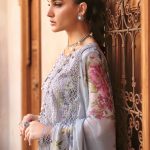 Embroidered Organza Suit | D-2509-B | MARIA B