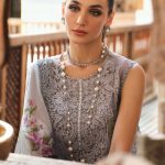Embroidered Organza Suit | D-2509-B | MARIA B