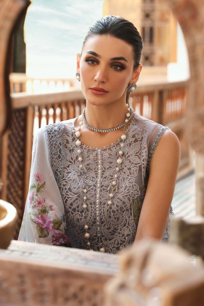 Embroidered Organza Suit | D-2509-B | MARIA B
