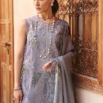 Embroidered Organza Suit | D-2509-B | MARIA B