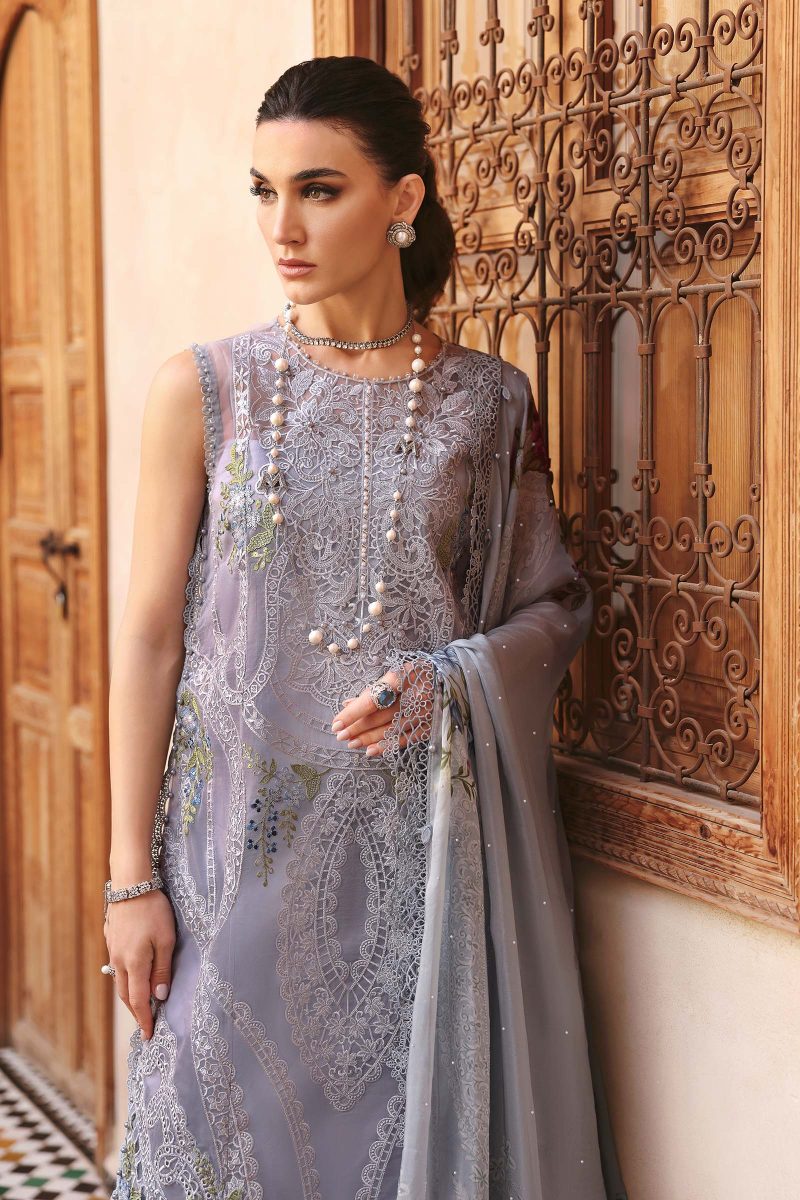 Embroidered Organza Suit | D-2509-B | MARIA B