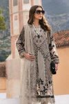 Embroidered Paper Cotton Suit | D-2510-B | MARIA B