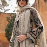 Embroidered Paper Cotton Suit | D-2510-B | MARIA B