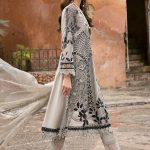 Embroidered Paper Cotton Suit | D-2510-B | MARIA B