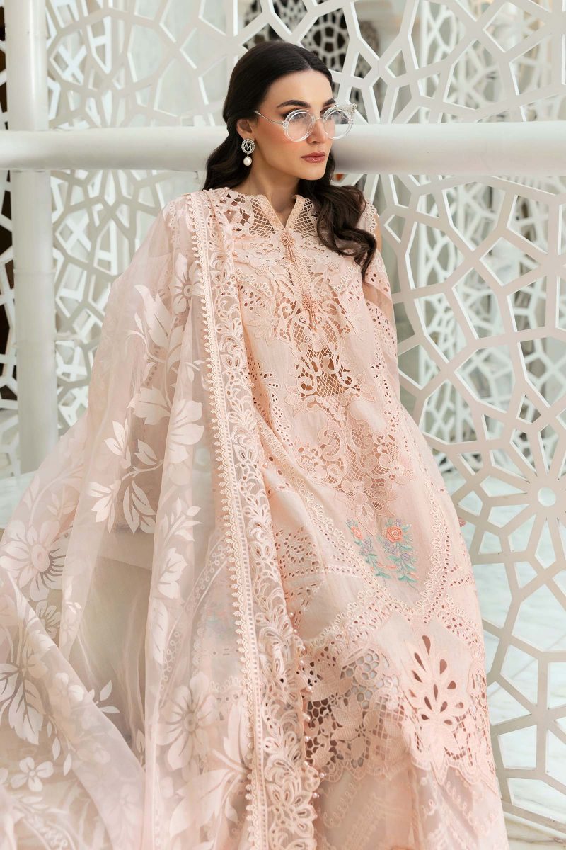 Embroidered Dobby Lawn Suit | D-2513-A | MARIA B