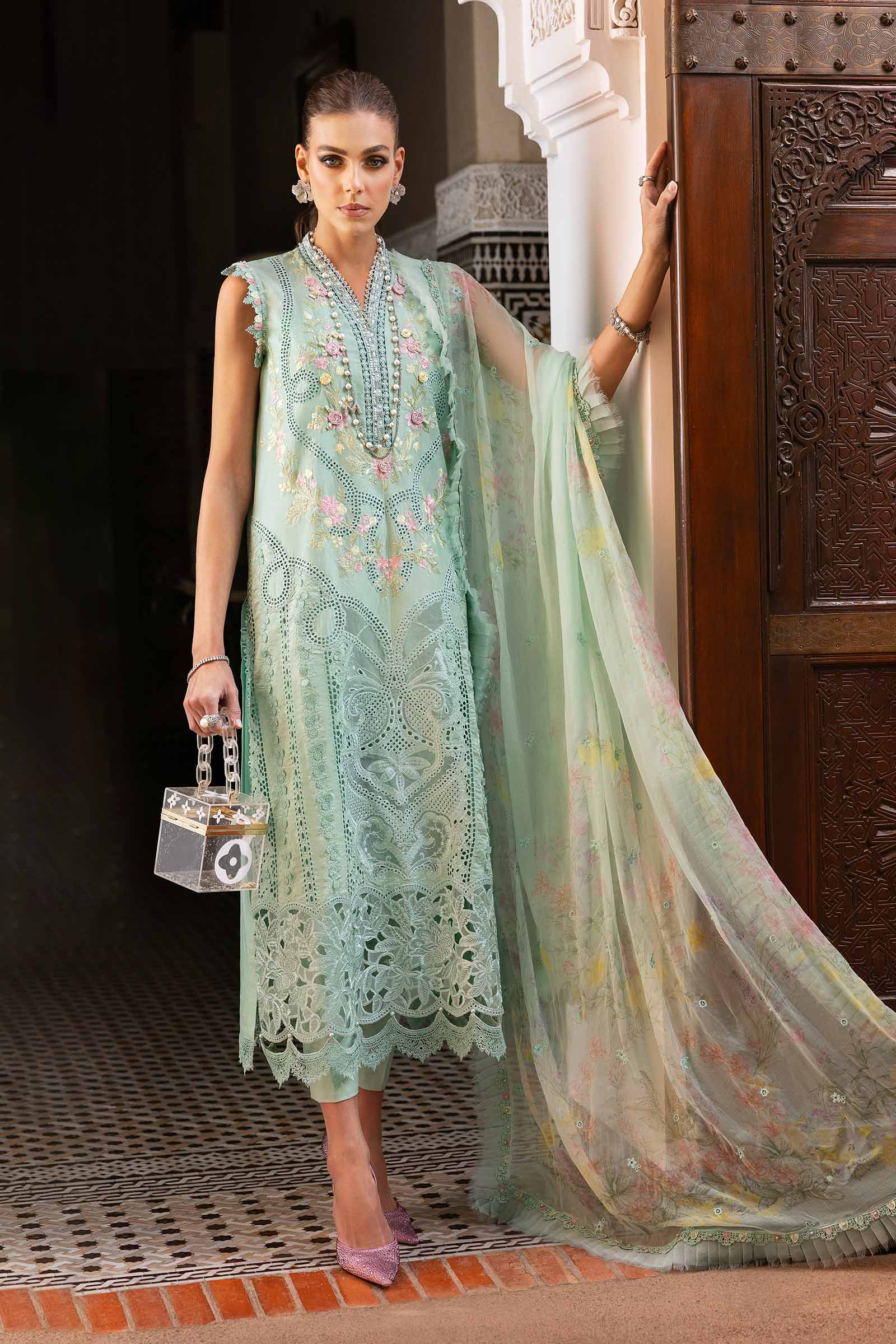 Embroidered Lawn Suit | D-2514-A | MARIA B