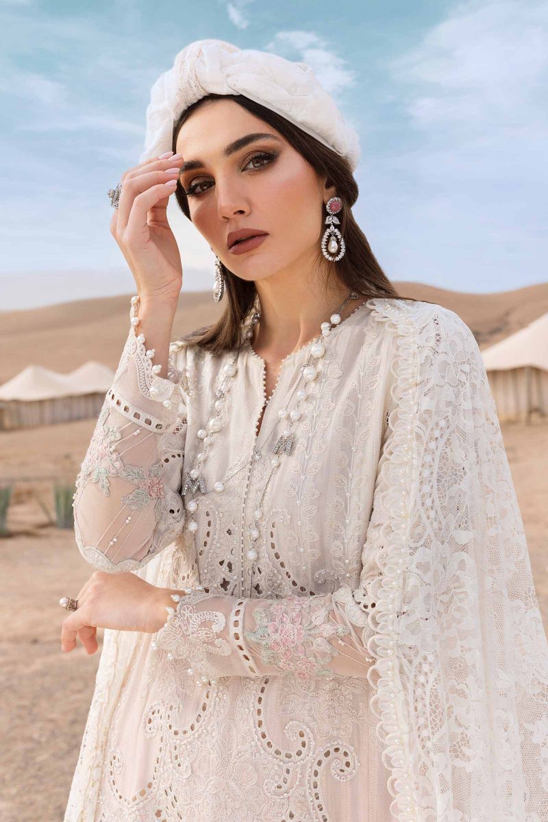 Embroidered Dobby Lawn Suit | D-2515-A | MARIA B